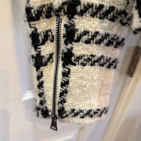 Ted Baker Black and White Plaid Cropped Jacket - Picture 9 of 11